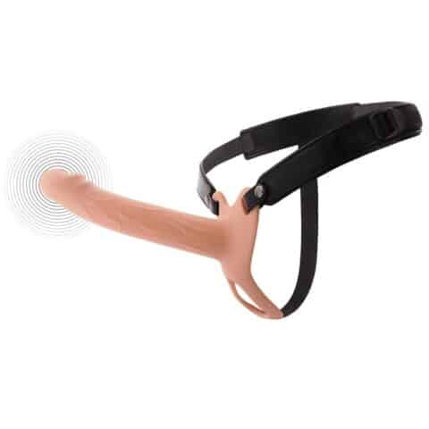 Inferno manchon pénis vibrant avec strap-on 20 CM — HIDDEN DESIRE