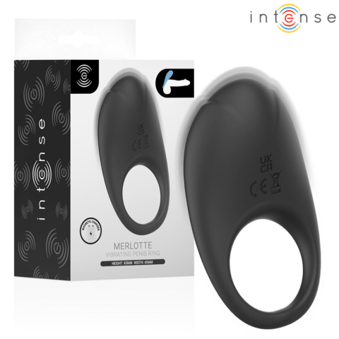 Merlotte anillo vibrador CON estimulación de clítoris negro