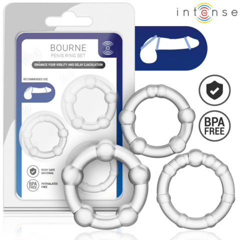 Bourne ensemble de 3 anneaux pénis — INTENSE