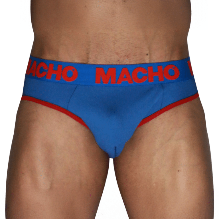Classic slip bleu + rouge S — MACHO, vue 2