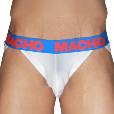 MX29AZ jock blanc + bleu foncé S