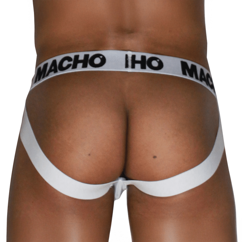 MX29BL jock blanc + blanc M — MACHO, vue 3