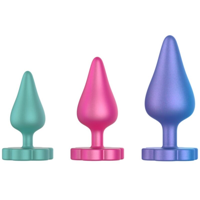 KIT d'entraînement anal luster S/M/L avec base en forme de fleur — ROMP, vue 4
