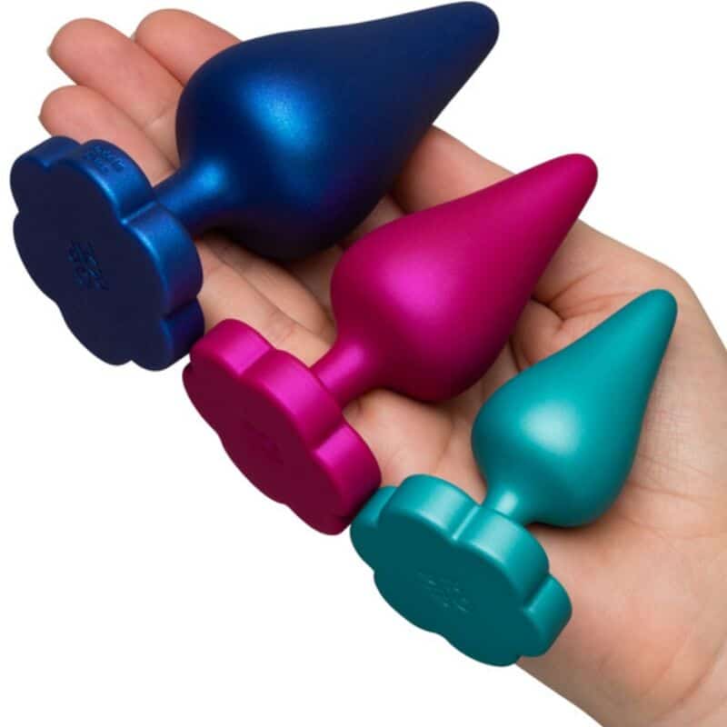 KIT d'entraînement anal luster S/M/L avec base en forme de fleur — ROMP, vue 2