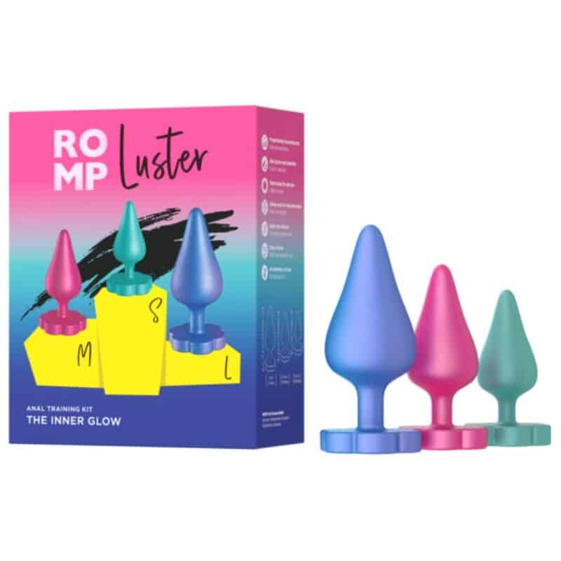 KIT d'entraînement anal luster S/M/L avec base en forme de fleur — ROMP, vue 6
