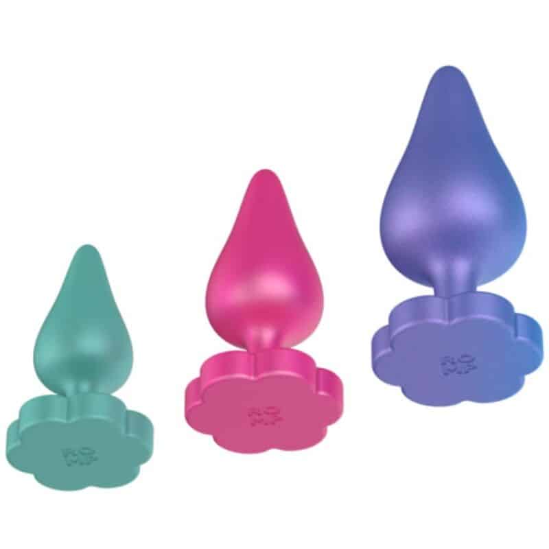 KIT d'entraînement anal luster S/M/L avec base en forme de fleur — ROMP, vue 5