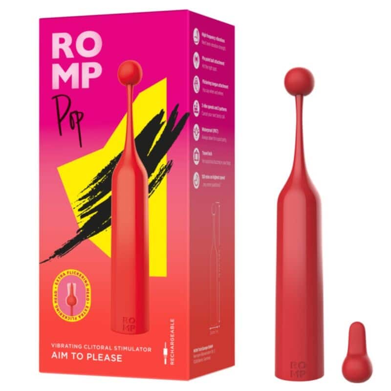 POP stimulateur clitorial haute fréquence rouge — ROMP, vue 8