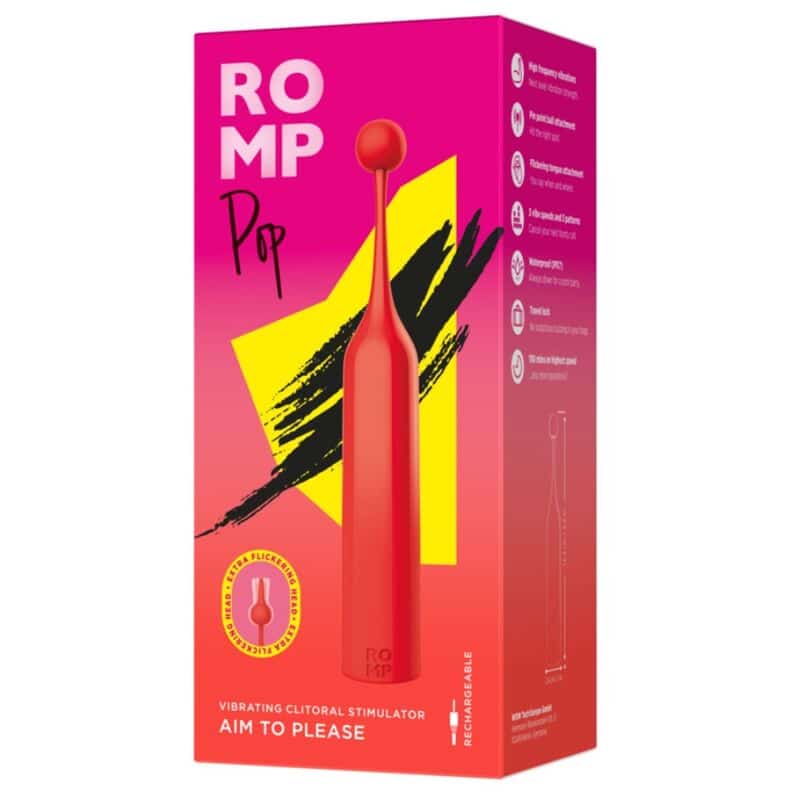 POP stimulateur clitorial haute fréquence rouge — ROMP, vue 9