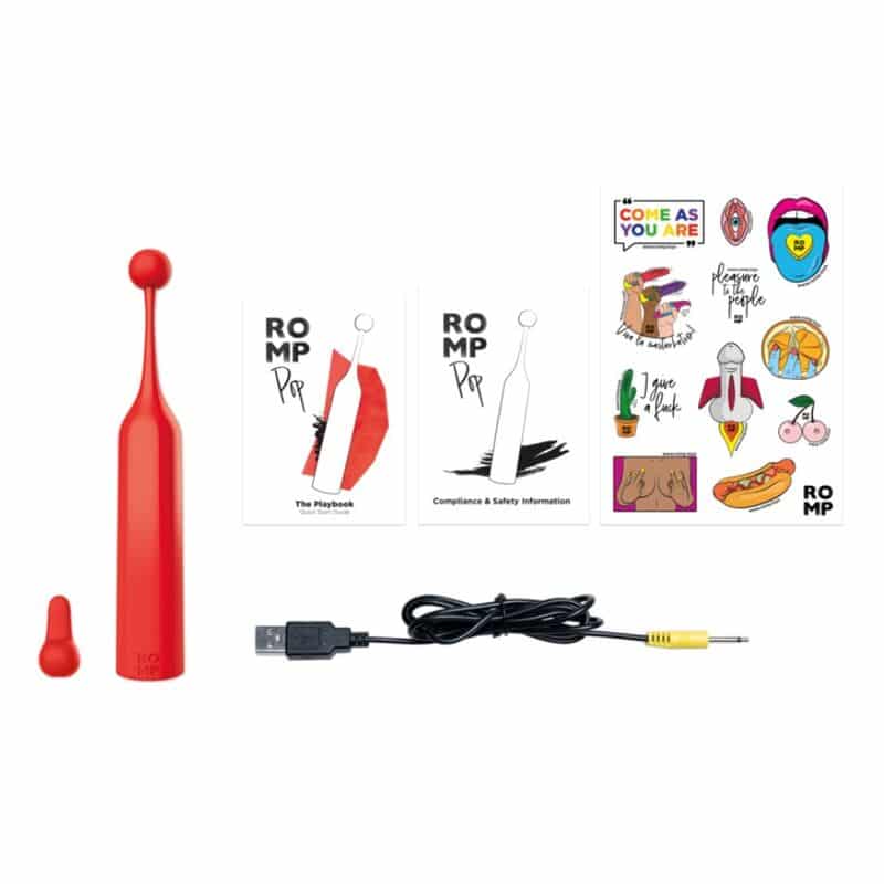POP stimulateur clitorial haute fréquence rouge — ROMP, vue 13