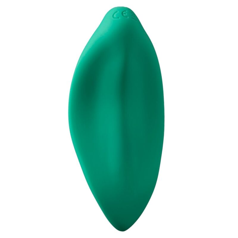 Vibrateur wave stimulateur clitorial forme ergonomique vert d'eau — ROMP, vue 6