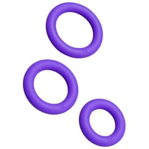 Remix trio ensemble de 3 anneaux pénis en silicone violettes — ROMP