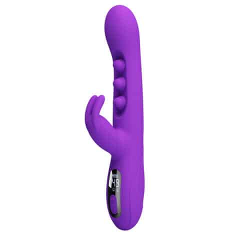 Vibrateur lapin sabien avec stimulation par tapotements et LED violette — PRETTY LOVE