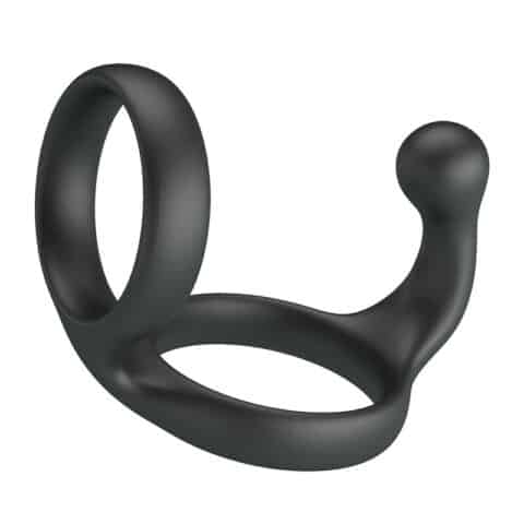 Florian double anneau de pénis et de testicules noir — CRAZY BULL