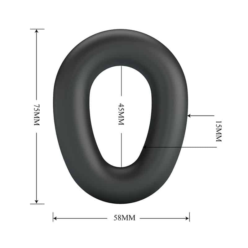 Vesper anneau pénal en silicone ultra doux noir — CRAZY BULL, vue 6