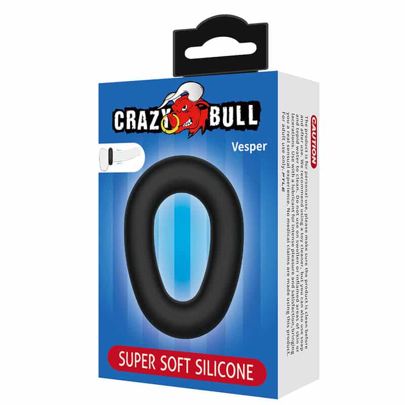 Vesper anneau pénal en silicone ultra doux noir — CRAZY BULL, vue 7