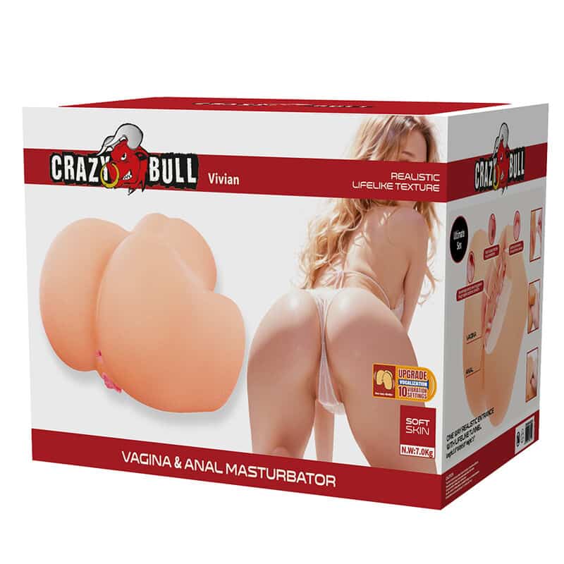 Vivian double masturbateur vibrant vaginal et anal flesh — CRAZY BULL, vue 9