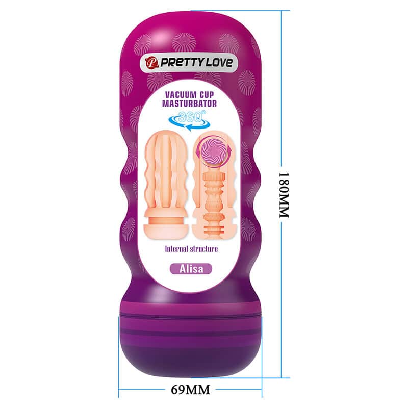 Masturbateur lissant vaginal avec ventouse et textures internes — PRETTY LOVE, vue 6