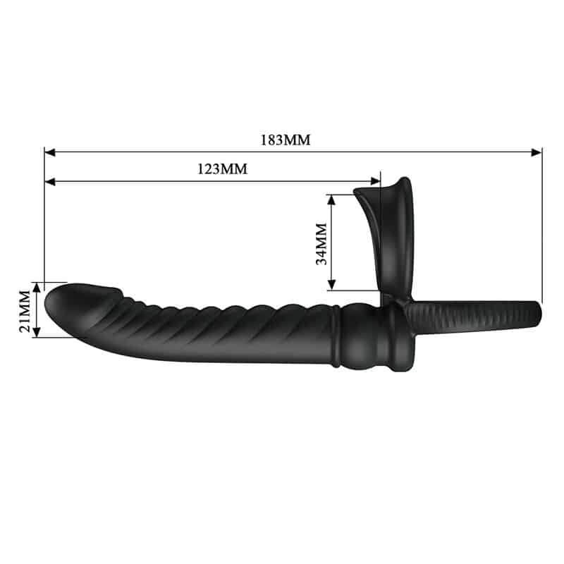 Vibrateur anal merritt avec anneau et vibration noir — PRETTY LOVE, vue 9