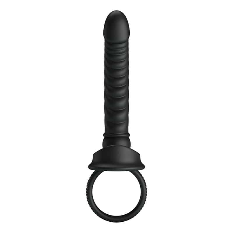 Vibrateur anal merritt avec anneau et vibration noir — PRETTY LOVE, vue 2