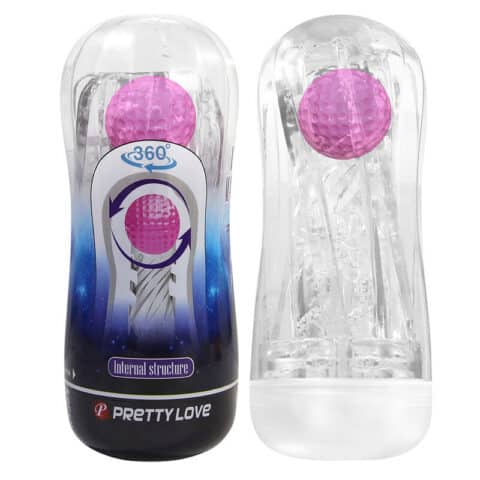 Coupe de masturbation texturée à 360° transparente — PRETTY LOVE
