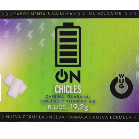 Énergie instantanée en chewing-gum, blister de 8 unités