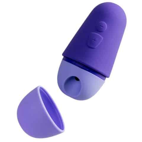 Stimulateur clitorial gratuit avec couvercle, 10 niveaux, rechargeable, violet