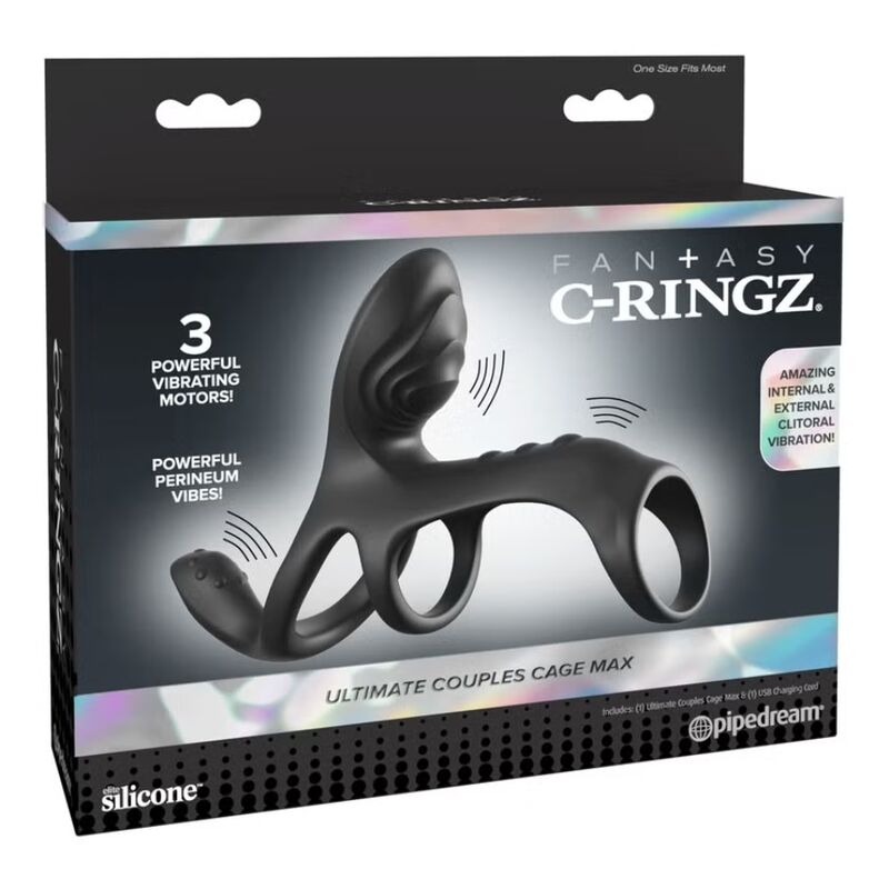 Anneau pénis vibrant MAX ultimate couples cage 19,5 CM — FANTASY C-RINGZ, vue 5