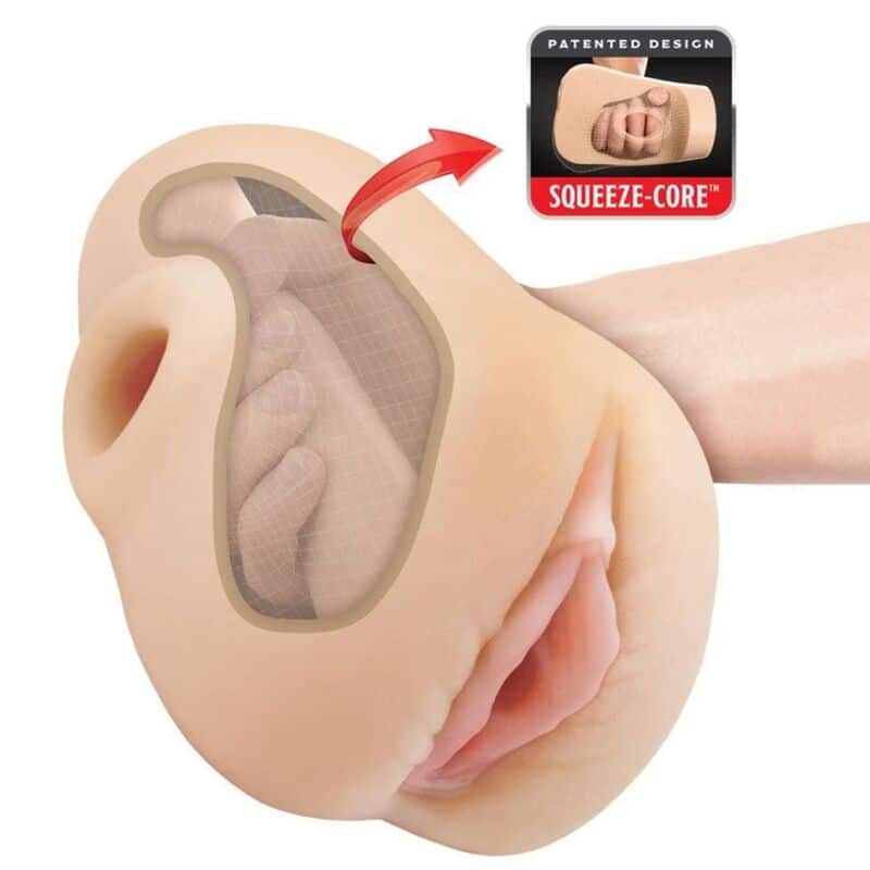 PDX plus - visage réaliste vagin pussy pounder squeeze stroker 18 CM — PDX PLUS+, vue 2