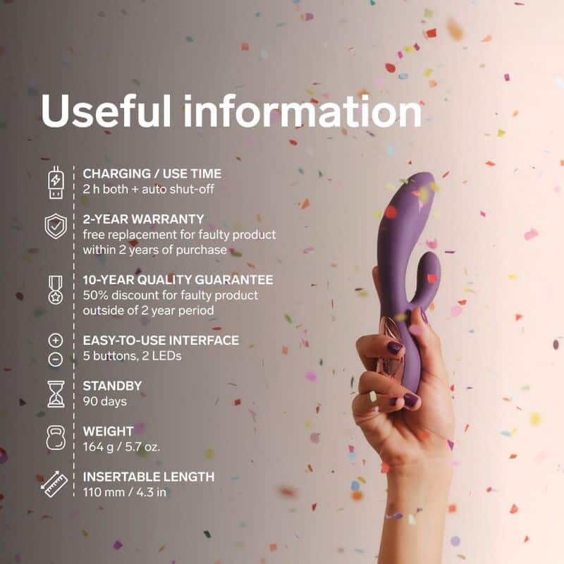 INA thrust rabbit vibrateur à poussée violet — LELO, vue 9