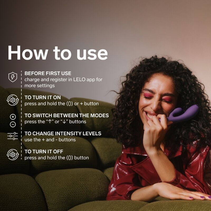 INA thrust rabbit vibrateur à poussée violet — LELO, vue 7