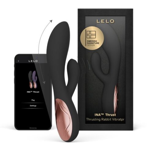 INA thrust rabbit vibrateur à poussée noir