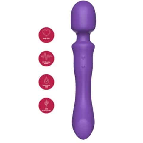 Bâtonnet de massage vibrant à double extrémité vibrant