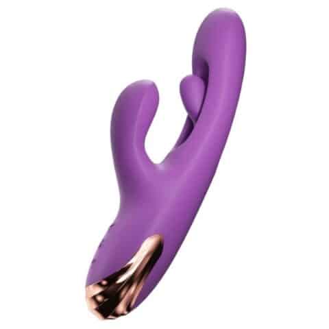 Vibrateur point G lapin avec mouvement numérique violet