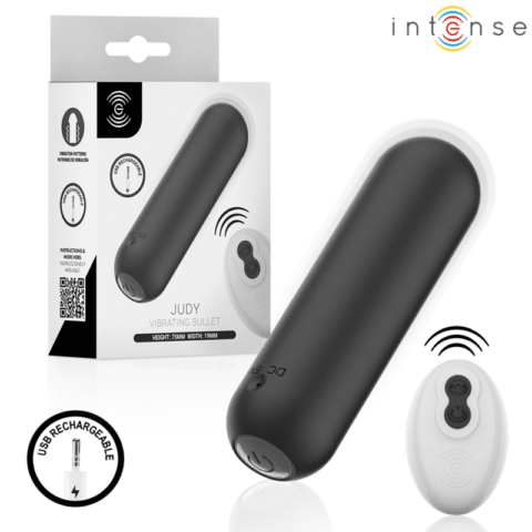 Judy vibrant rechargeable avec télécommande noir