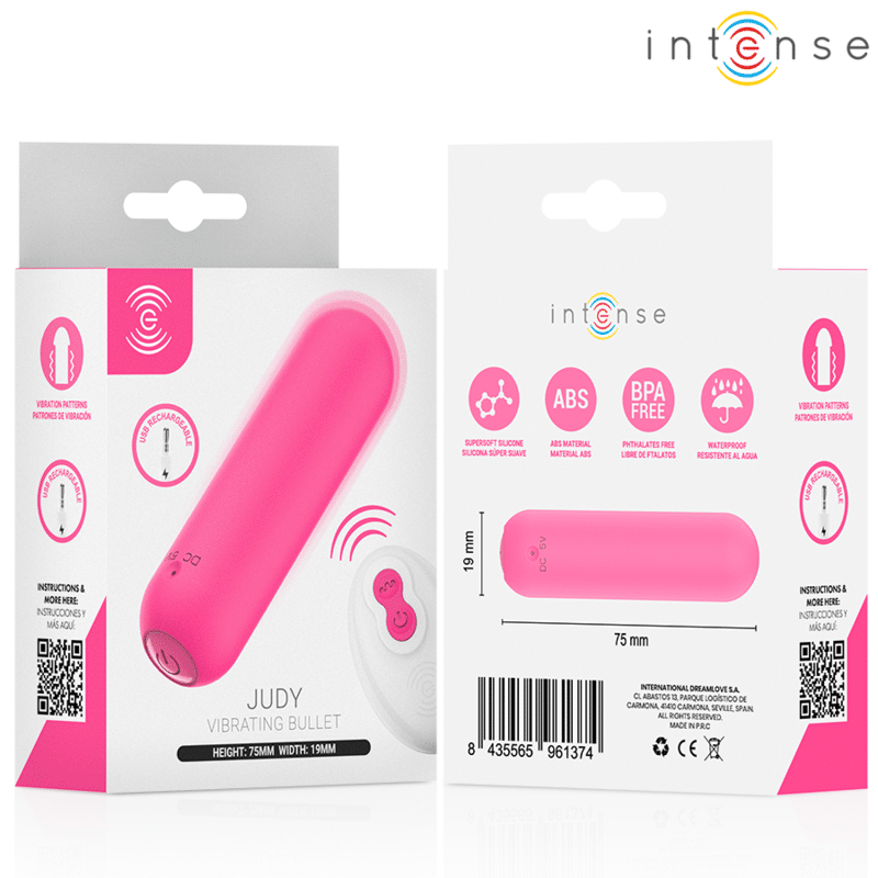 Judy vibrante rechargeable avec télécommande rose — INTENSE, vue 5
