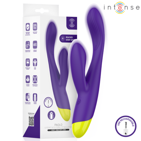 Stimulateur lapin rechargeable paolo pour le point G et le clitoris
