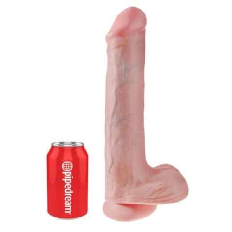 Godemichet réaliste avec testicules et ventouse 38 CM couleur — KING COCK