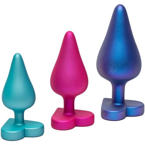KIT d'entraînement anal luster tailles S/M/L avec base en forme de cœur