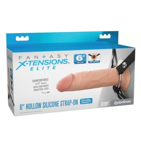 Strap-on en silicone creux de 15,2 CM — FANTASY X-TENSIONS ELITE