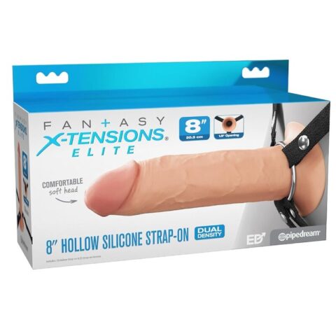 Strap-on en silicone creux de 20,3 CM — FANTASY X-TENSIONS ELITE