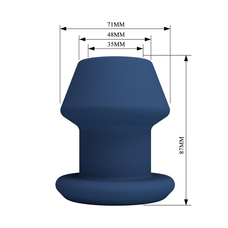 Jack bleu plug anal creux en silicone, taille M — MR PLAY, vue 8