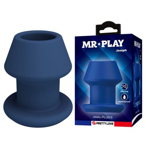 Jack bleu plug anal creux en silicone, taille S — MR PLAY