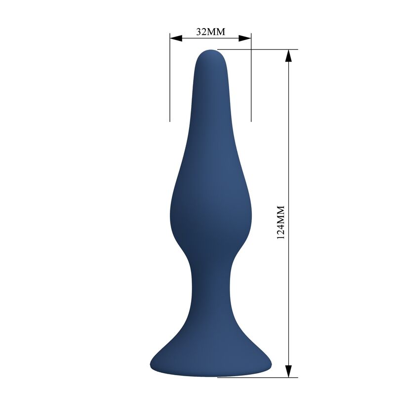 Plug anal en silicone slim bleu L — MR PLAY, vue 8
