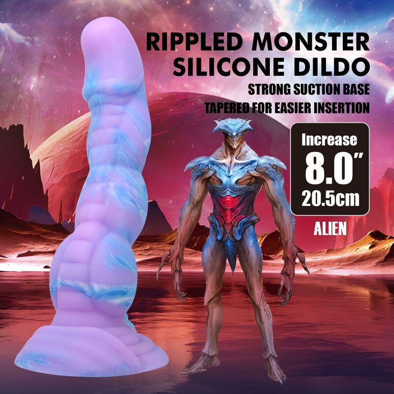 Alien fantasy godemichet en silicone 20,5 CM Ø 4,8 CM — POWER MONSTERS, vue 8