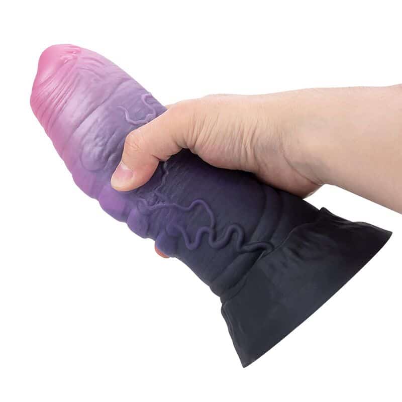 Dreadful fiend bicolor fantasy godemichet en silicone 24 CM Ø 6 CM — POWER MONSTERS, vue 4