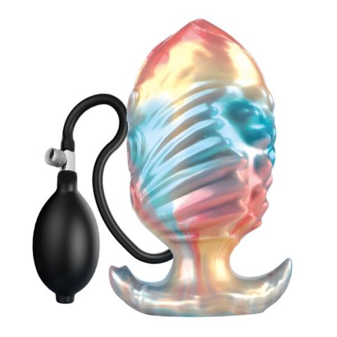Plug anal gonflable tricolor ebon leviathan 18 CM — POWER MONSTERS