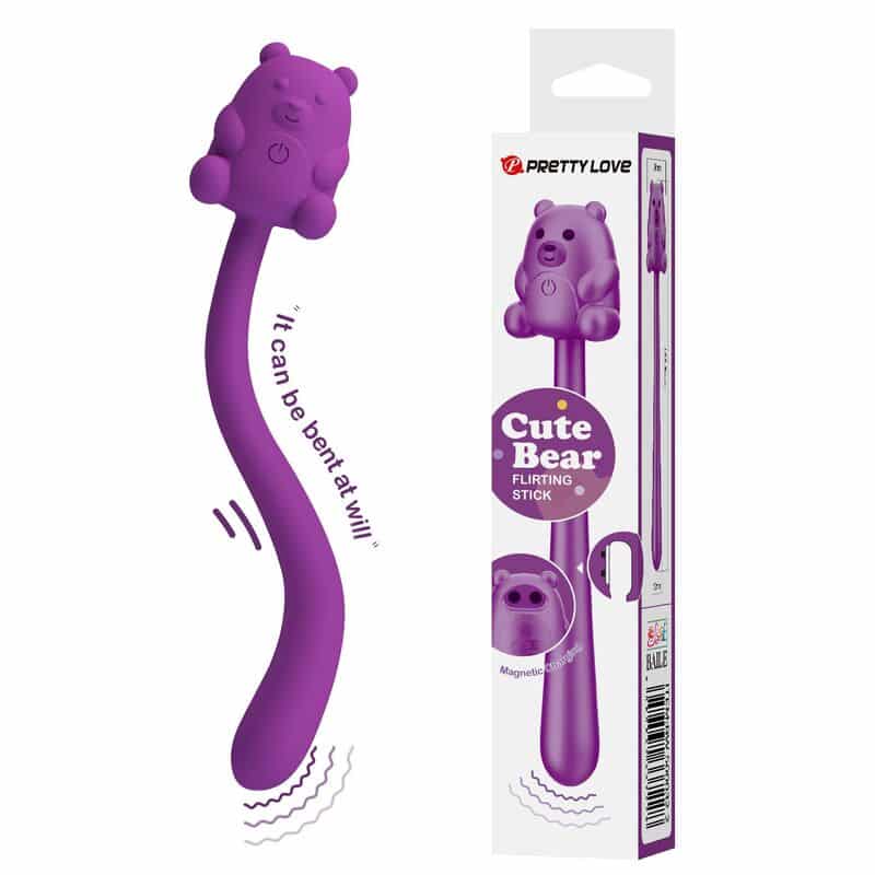 Bâton vibrateur rechargeable en forme d'ours mignon — PRETTY LOVE, vue 10