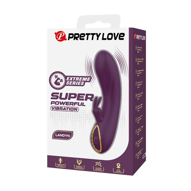 Landyn vibrateur lapin rechargeable 10 fonctions violet — PRETTY LOVE, vue 3