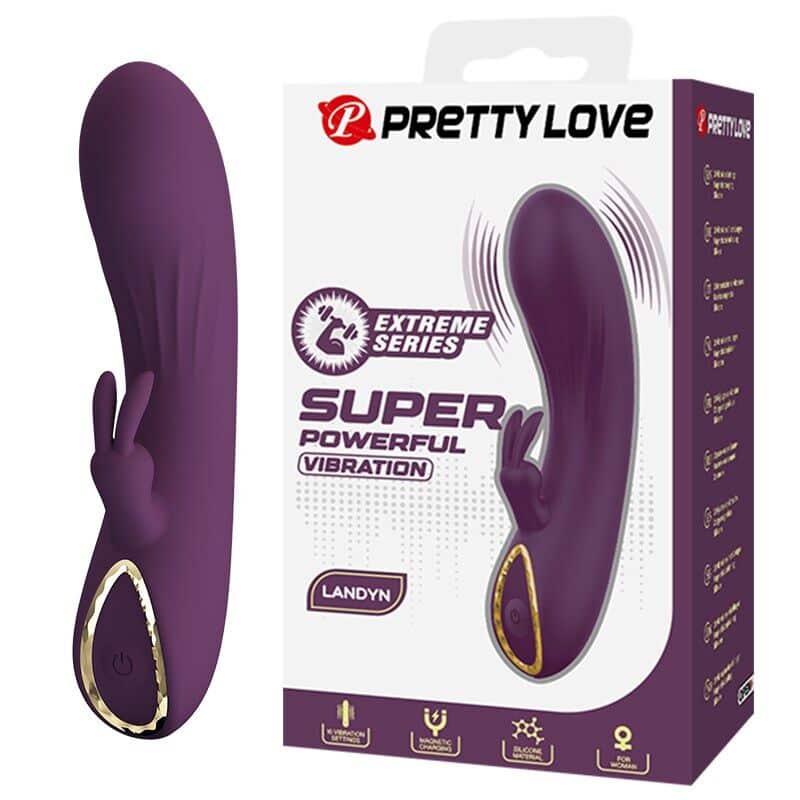 Landyn vibrateur lapin rechargeable 10 fonctions violet — PRETTY LOVE