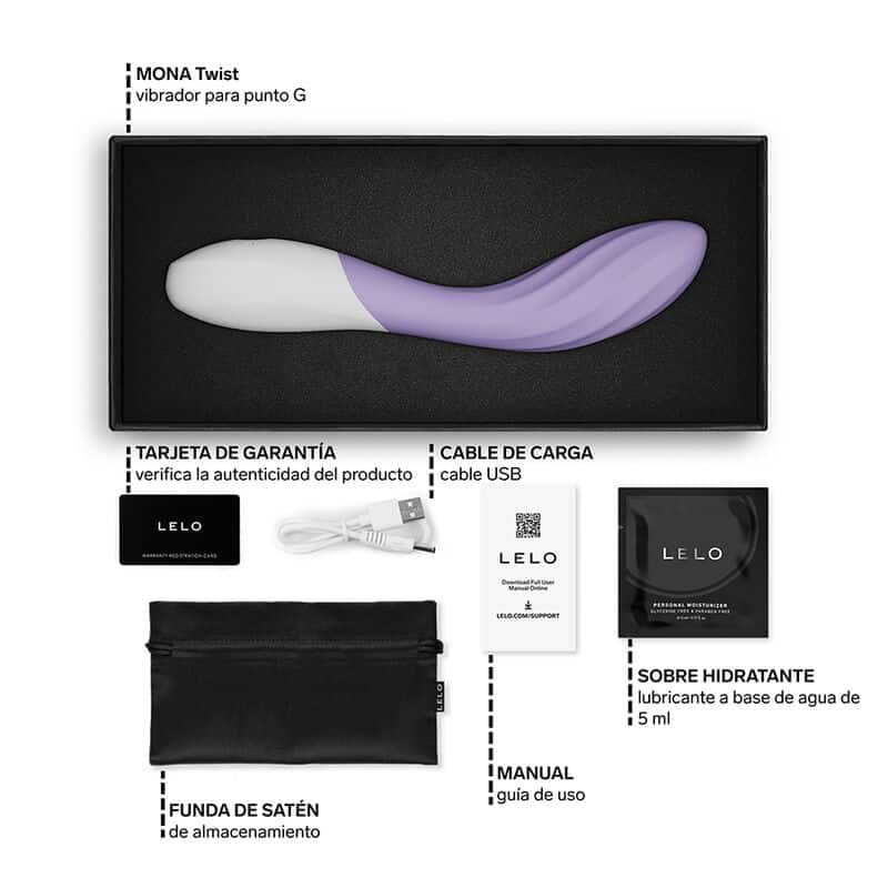 Mona twist vibrateur point G rechargeable contrôlé par application lavande — LELO, vue 6